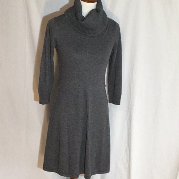 The Limited sweater dress, cowl neck, 3/4 sleeves, Medium, has stretch,A-line, M - Picture 1 of 10